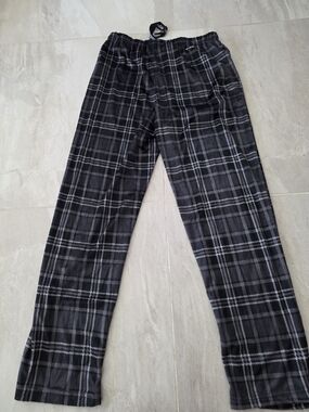 Men's Black Plaid Lounge Pants - Unbranded